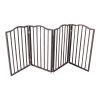 Pet Gate ‚Äì Dog Gate for Doorways;  Stairs or House ‚Äì Freestanding;  Folding ;  Dark brown; Arc Wooden