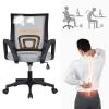 Office Computer Desk Chair Gaming-Ergonomic Mid Back Cushion Lumbar Support with Wheels Comfortable Blue Mesh Racing Seat Adjustable Swivel Rolling Ho