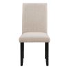 Faux Marble 5-Piece Dining Set Table with 4 Thicken Cushion Dining Chairs Home Furniture, White/Beige+Black