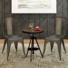 18 Inch Set of 4 Metal Dining Chair with Stackable Design