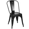 18 Inch Set of 4 Metal Dining Chair with Stackable Design