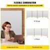 VEVOR Office Partition Room Divider Wall w/Thicker Non-See-Through Fabric Office Divider Steel Base Portable Office Walls Divider Cream Room Partition