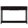 Console Table Sofa Table with Drawers for Entryway with Projecting Drawers and Long Shelf