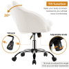 Modern Velvet Adjustable Swivel Office Chair