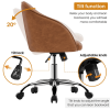 Modern Velvet Adjustable Swivel Office Chair