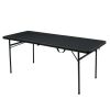 6 Foot Bi-Fold Plastic Folding Table, Black