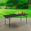 6 Foot Bi-Fold Plastic Folding Table, Black