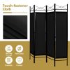 6 Feet 4-Panel Folding Freestanding Room Divider