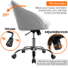 Modern Velvet Adjustable Swivel Office Chair