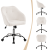 Modern Velvet Adjustable Swivel Office Chair