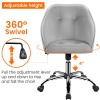 Modern Velvet Adjustable Swivel Office Chair