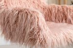 Modern Faux fur home office chair;  fluffy chair for girls;  makeup vanity Chair