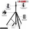 5 Core PA Speaker Stands Adjustable Height Professional Heavy Duty DJ Tripod with Mounting Bracket and Tie; Extend from 40 to 72 inches; Black - Suppo