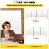 VEVOR Office Partition Room Divider Wall w/Thicker Non-See-Through Fabric Office Divider Steel Base Portable Office Walls Divider Cream Room Partition