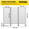 VEVOR Office Partition Room Divider Wall w/Thicker Non-See-Through Fabric Office Divider Steel Base Portable Office Walls Divider Cream Room Partition