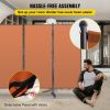 VEVOR Office Partition Room Divider Wall w/Thicker Non-See-Through Fabric Office Divider Steel Base Portable Office Walls Divider Cream Room Partition