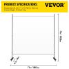 VEVOR Office Partition Room Divider Wall w/Thicker Non-See-Through Fabric Office Divider Steel Base Portable Office Walls Divider Cream Room Partition