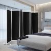 6 Feet 6-Panel Room Divider with Steel Support Base