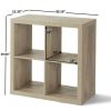 4-Cube Storage Organizer, Solid Black