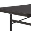 6 Foot Bi-Fold Plastic Folding Table, Black