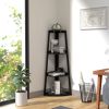 Corner Shelf, 4 Tier Bamboo Corner Bookshelf, 47.2 Inch Tall Bookcase, Open Ladder Book Case, Modern Bookshelf Stand in Living Room, Bedroom, Office,