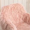 Modern Faux fur home office chair;  fluffy chair for girls;  makeup vanity Chair