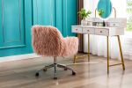 Modern Faux fur home office chair;  fluffy chair for girls;  makeup vanity Chair