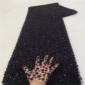 Bubble Beads Tube Embroidery Gown Beads Sequin Sequined Fabric (Option: 3 Style-Color-1 Yard)