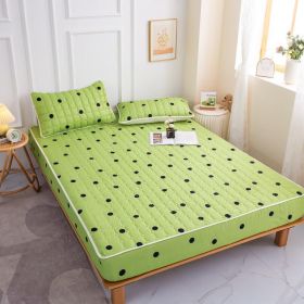 Cotton Covered Anti Slip Cartoon Bedspread (Option: Wave Dot Green-200x220cm)