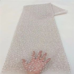 Bubble Beads Tube Embroidery Gown Beads Sequin Sequined Fabric (Option: 2 Style-Color-1 Yard)