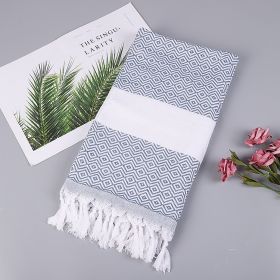 Handmade Tassel Blanket Turkish Beach Towel (Option: 5 16 Dark Green-100x180)