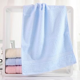 Household Fashion Pure Cotton Towel Plain (Option: Blue-72X33)