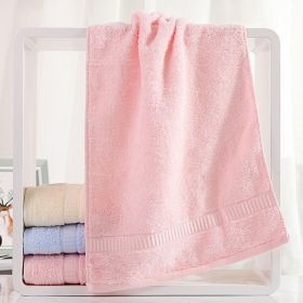 Household Fashion Pure Cotton Towel Plain (Option: Pink-72X33)