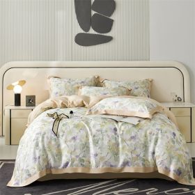 Spring And Summer New Home Textile Tencel Four-piece Set Bedding (Option: Chunxiao-1 Style)