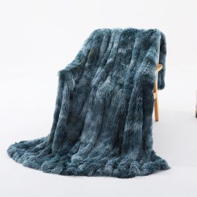 Tie Dyed Winter Double Layer Blanket (Option: Blue-152x203cm)