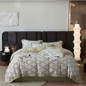 Spring And Summer New Home Textile Tencel Four-piece Set Bedding (Option: Gentleman-1 Style)