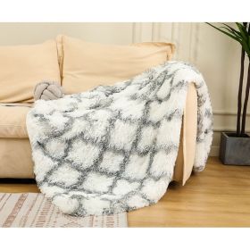 Tie Dyed Winter Double Layer Blanket (Option: Black And White Plaid-50X70cm)