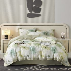 Spring And Summer New Home Textile Tencel Four-piece Set Bedding (Option: Mu Xia-3 Style)